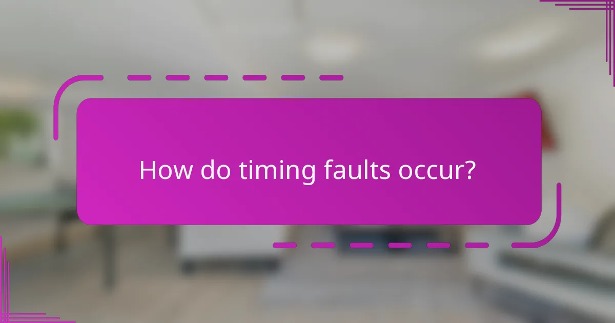 How do timing faults occur?