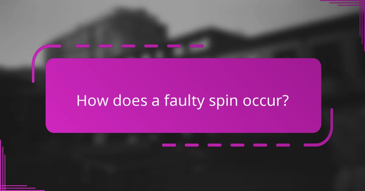 How does a faulty spin occur?