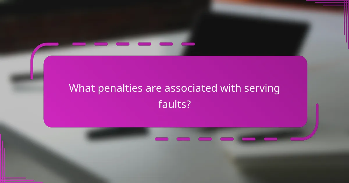 What penalties are associated with serving faults?