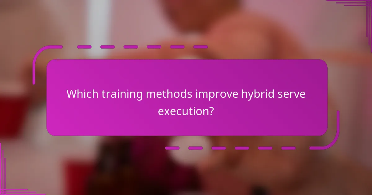 Which training methods improve hybrid serve execution?